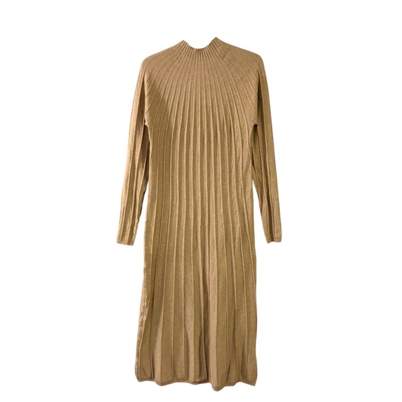 ⭐️ Mango ($78) Perkins Neck Ribbed Dress - PTP 19 - Picture 4 of 7
